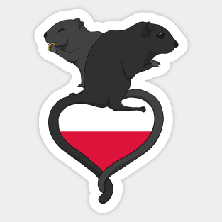 Gerbil Poland (dark) Sticker